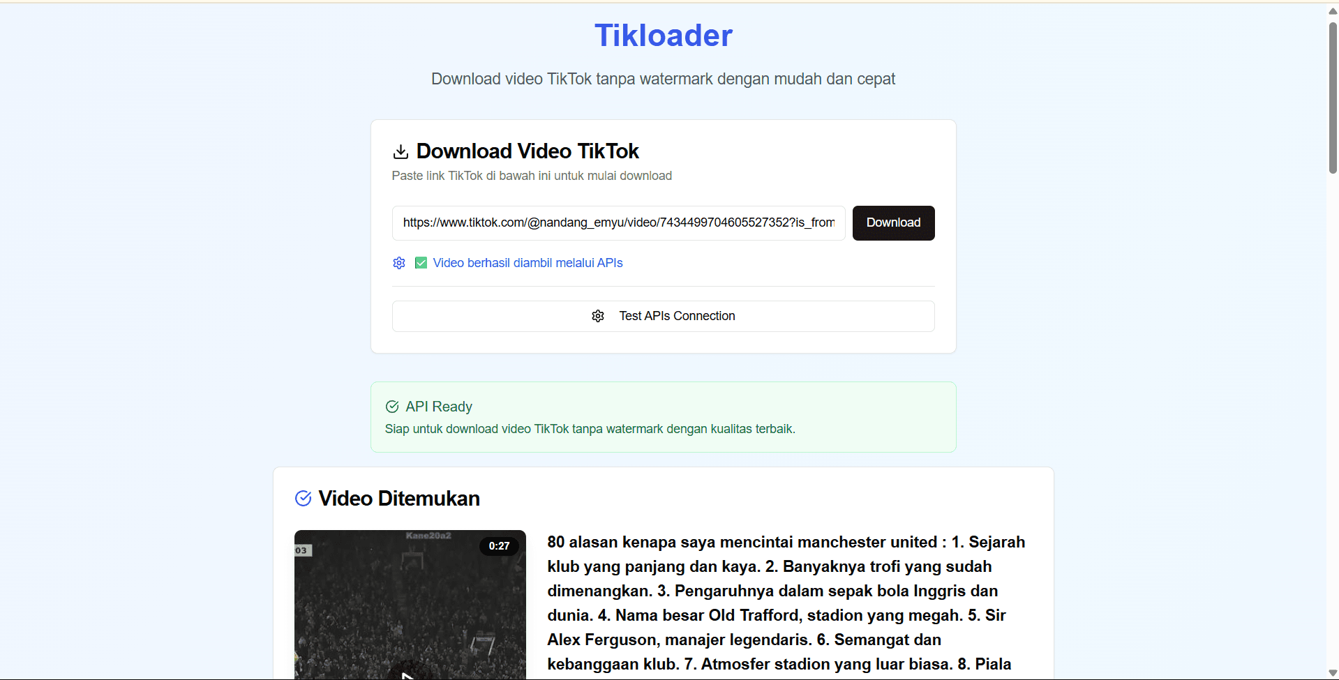 Tiktok Downloader